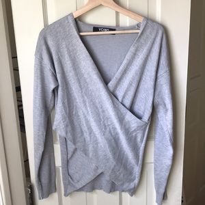 Off the shoulder Wrap Sweater